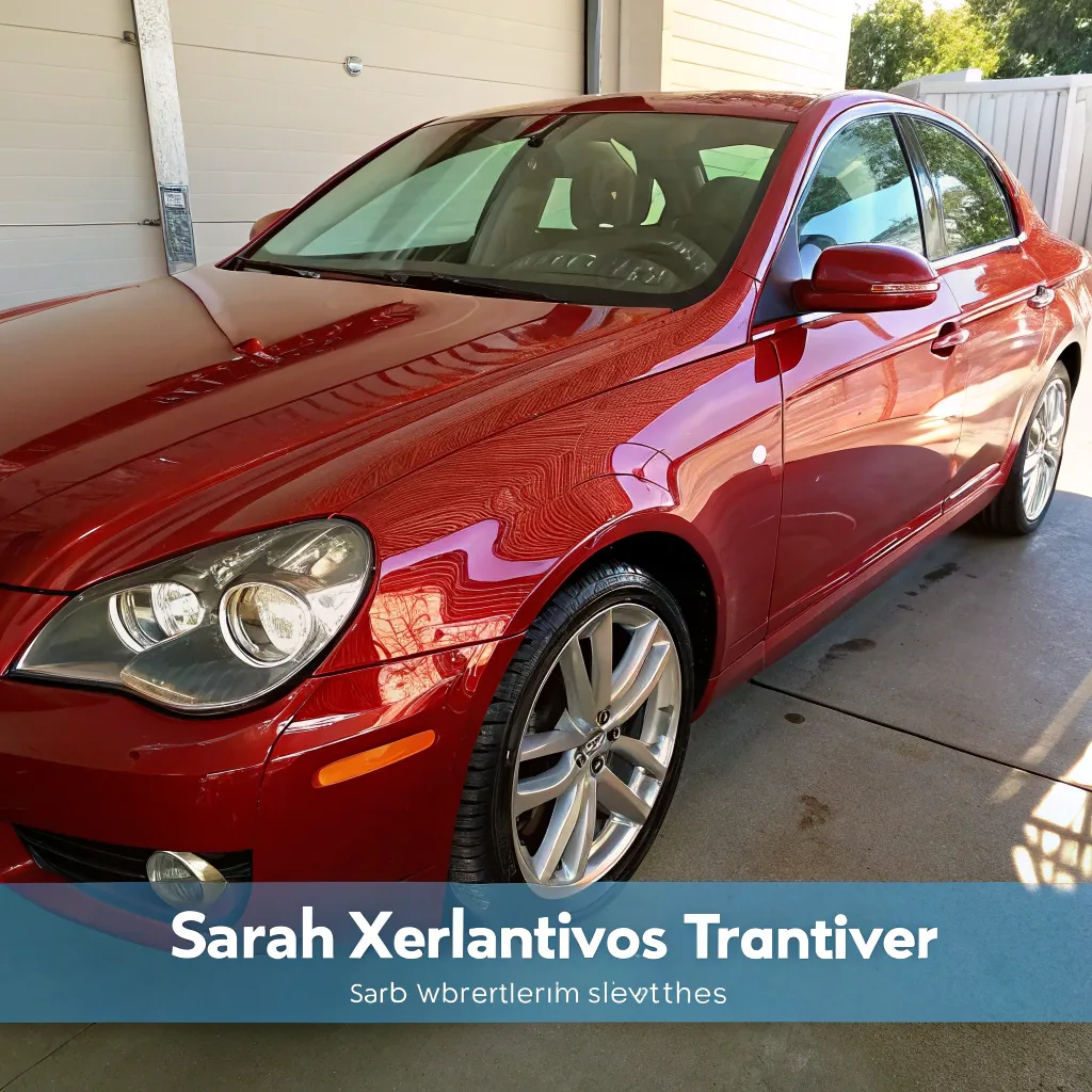 Sarah's shiny car after XERLANTHIVOS treatment
